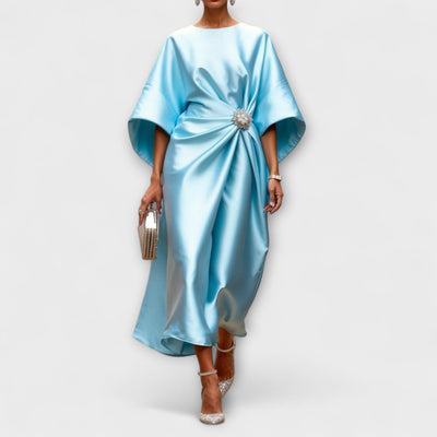 Luxe Shimmer Satijnen Lange Jurk