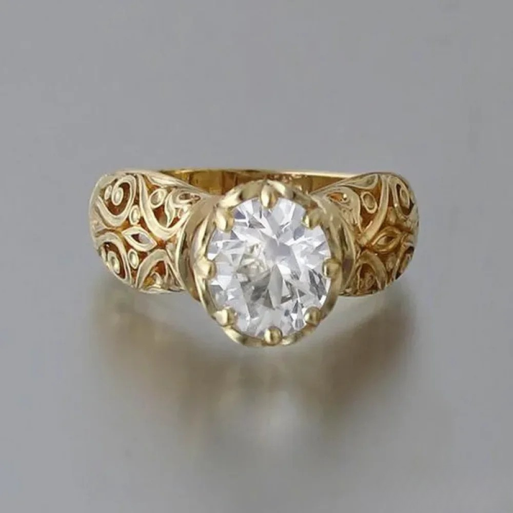 Elegante Ring met witte zirkonia