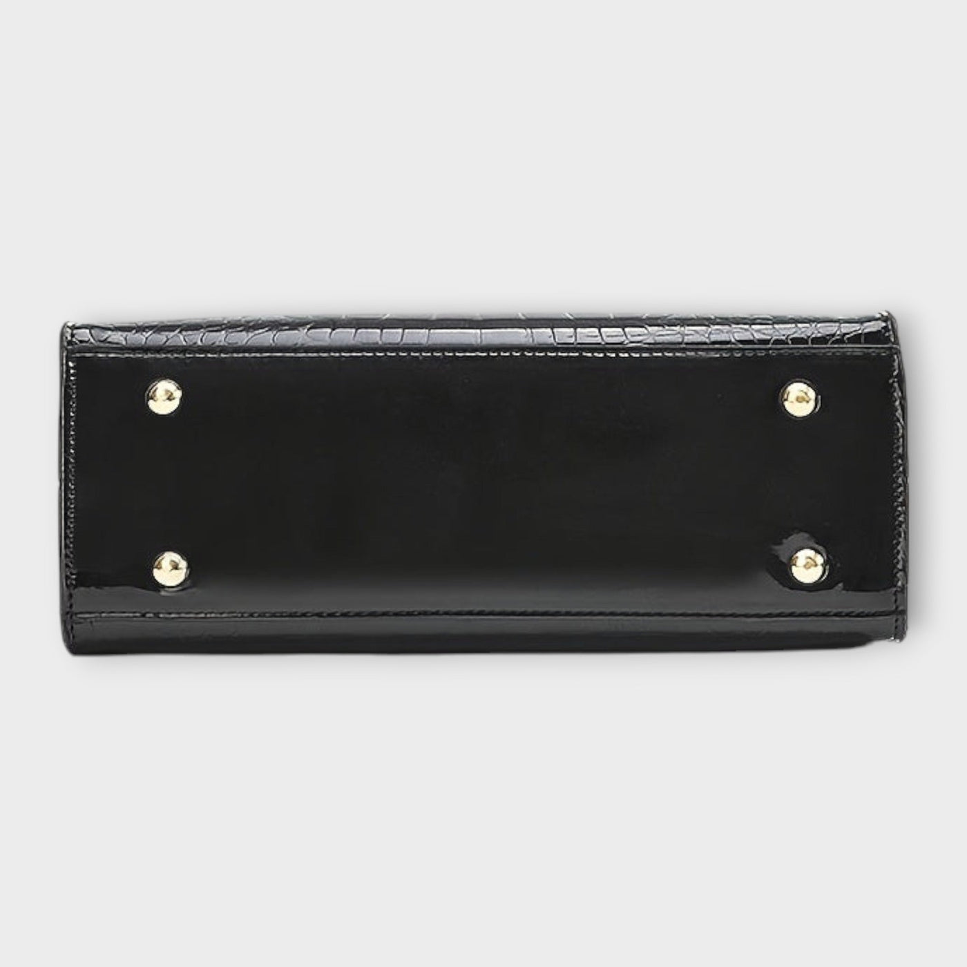 Lora. - Glanzend Krokodillederpatroon Handtas