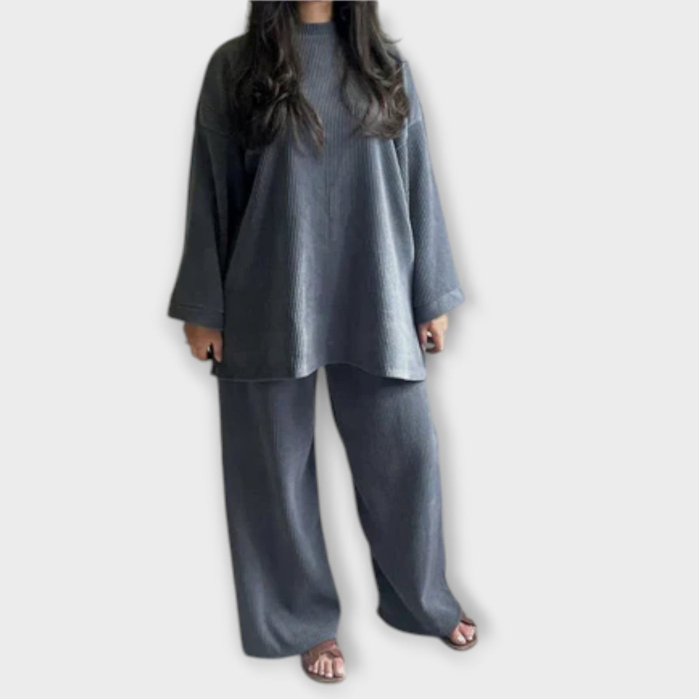 Ingrid - Set in Overmaat - Geribbelde Stijl